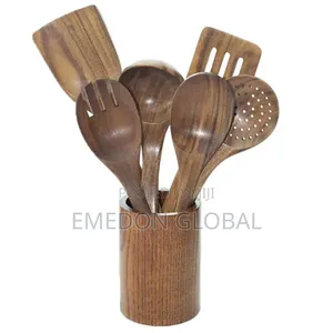 Natural Wooden Cooking Spoon Set