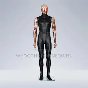 Matte Black Rose Gold Chrome Male Mannequin