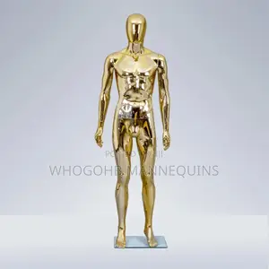 Chrome Gold Male Mannequin Chest 38"