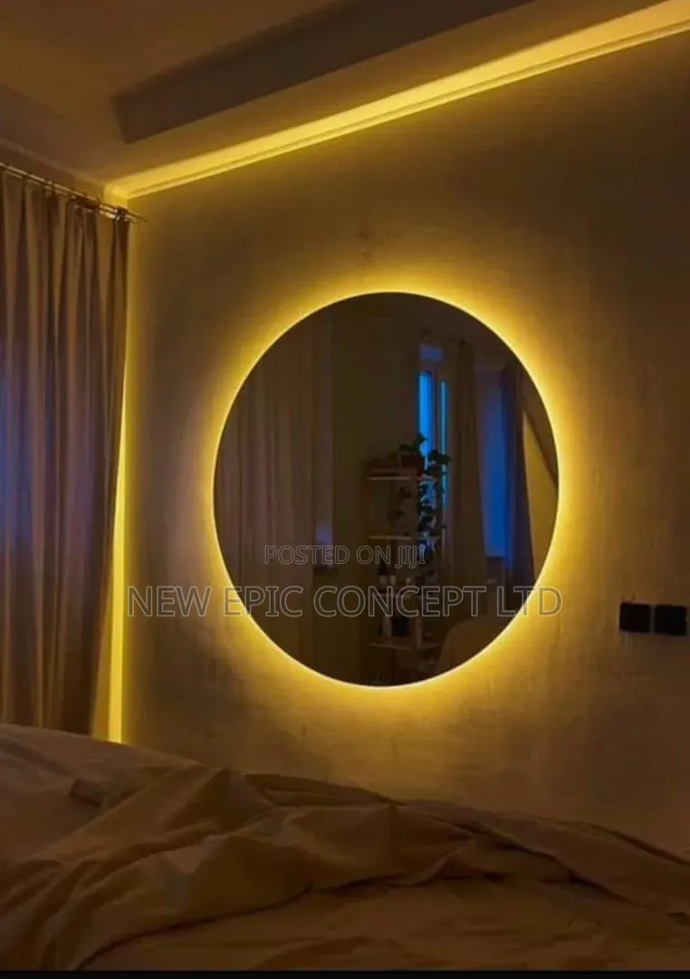 Gold Frame Sensor Mirror Light