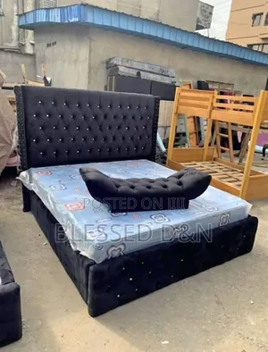 6/6 Bed Frame Black Colour