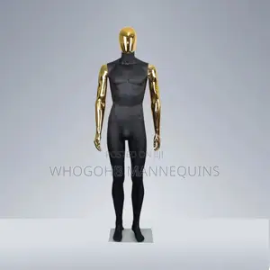 Black and Chrome Gold Male Mannequin Chest 38"