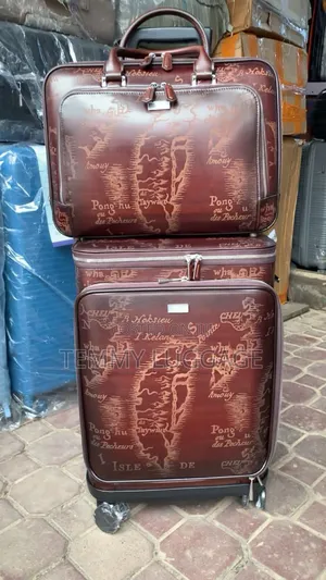 Original Hand Luggage Leather Box With Laptop Bags