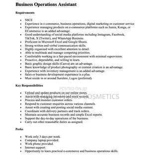 Business Operations Assistant