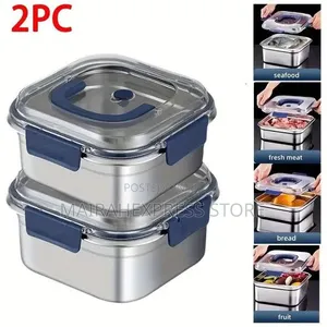 2 Pack Stainless Steel Food Storage Containers Bento Box Atm
