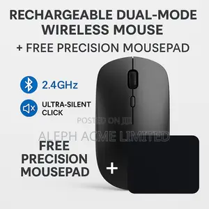 Premium 2.4ghz Rechargeable Wireless Mouse + Free Mousepad