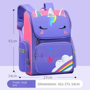 High Quality Grade 1-6 Large Capacity Cute Cartoon Logo Backpackschool