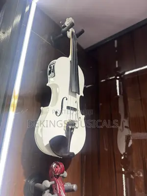 White Armstrong Electric Violin With Pickup
