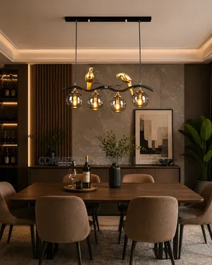 Modern Bird-accent Glass Pendant Chandelier