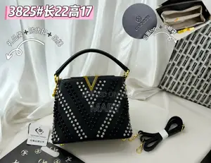 Elegant Black Studded Handbag