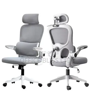 Trendy Egornomic Swivel Office Chair - Grey/White