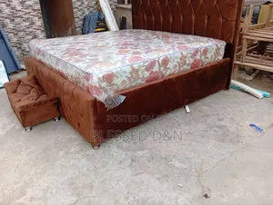 High Quality Standard Brown Colour Paded Bed Frame