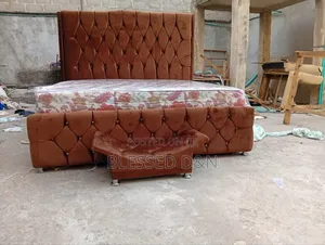 High Quality Standard Brown Colour Paded Bed Frame