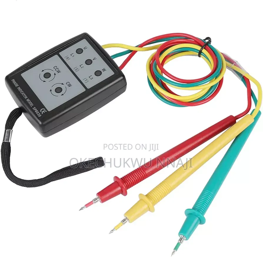 3 Phase Digital Sequence Rotation Tester Indicator Led Buzzer Meter
