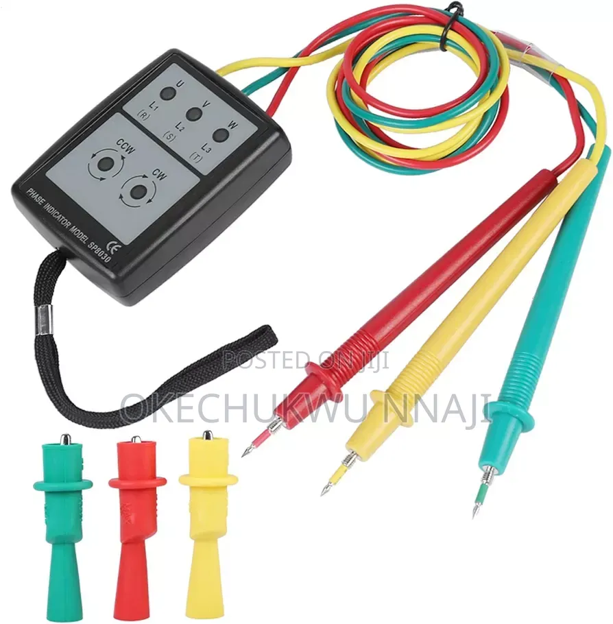 3 Phase Digital Sequence Rotation Tester Indicator Led Buzzer Meter