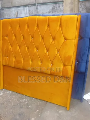 High Yellow Gold Paded Bed Frame