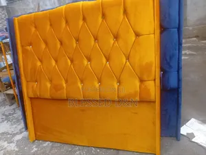 High Yellow Gold Paded Bed Frame
