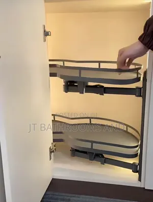 Unity Kitchen Magic Corner With Sliding, Multi-tiered Shelving