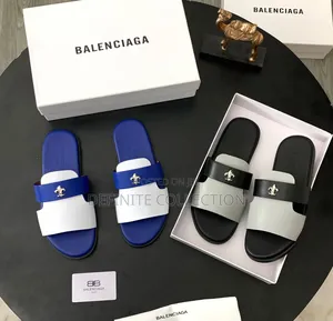 New Balenciaga Leather Slippers