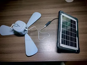 Portable, Solar-Powered Ceiling Fan