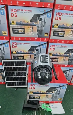 Generic V380 Pro 4g Solar CCTV Camera Features Dual Lenses