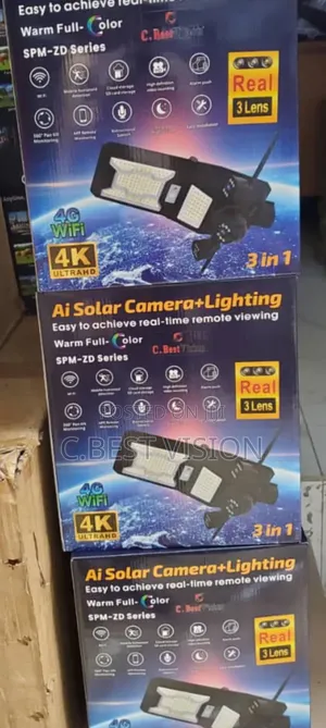 V380 Real 3lens Camera With Streetlight.