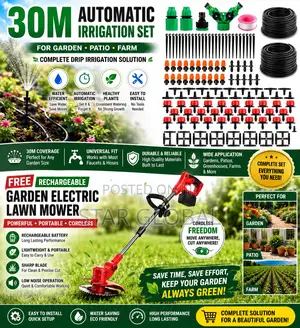 Limited-Time Offer: 30m Irrigation System With Free Garden Lawn Mower!