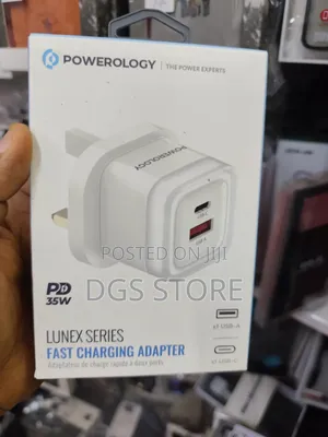 Powerology Lunex Series Pd 35w Fast Charging Adapter