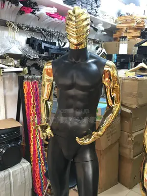 Chrome Full Body Mixed Material Male Mannequins
