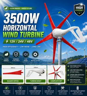 High-Efficiency 3500w 48v Wind Turbine for Homes, Farms Businesses!