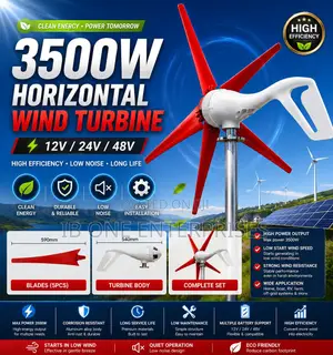 Go Off-Grid With Confidence Using 3500w 48v Horizontal Wind Turbine!