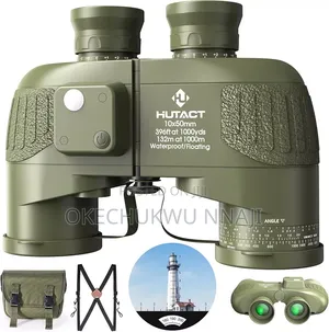 10x50 Binoculars for Adults With Rangefinder Compass Waterproof Marine