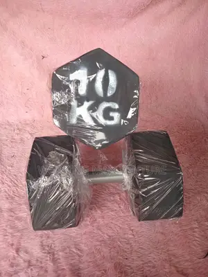 Pair of 10kg Hexagon Dumbbell