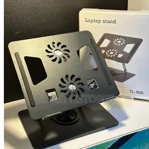 360 Degrees Rotational Metal Laptop Stand With Usb Fan
