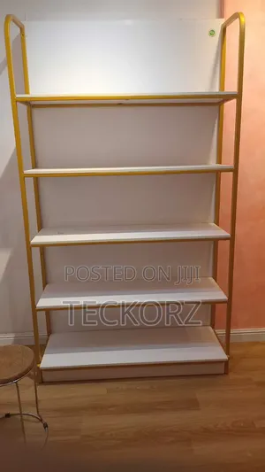 Golden Metal Shelve Rack