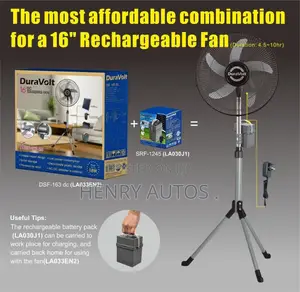 Solar and Rechargeable Fan