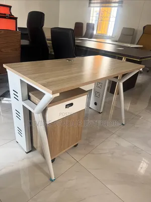 Modern Metal Office Table With Drawers