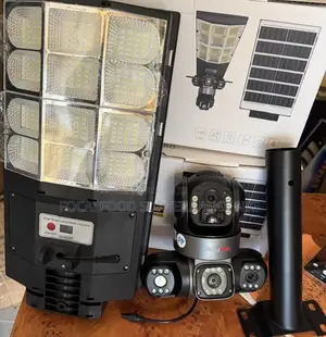 Solar Street Light With CCTV Camera V380 Triple Len