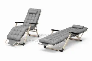 Premium 2-in-1 Folding Lounge Chair Cot Bed