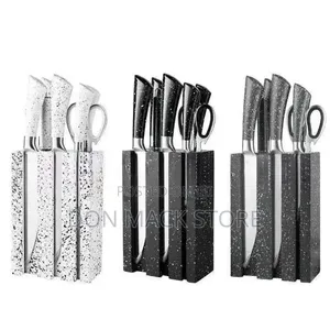 Stainless Steel Quality Marble Kitchen Knife Set 
