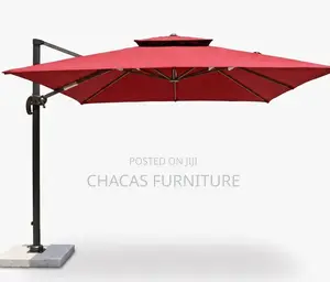 Premium Square Cantilever Outdoor Umbrella (Offset Luxury)