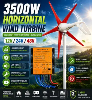 3500w Horizontal Wind Turbine – Ultimate Renewable 48v Energy Solution