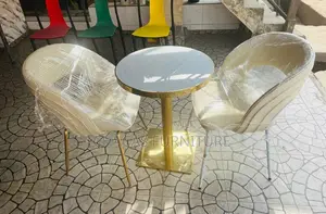 Elegant Gold-Accented Bistro Set