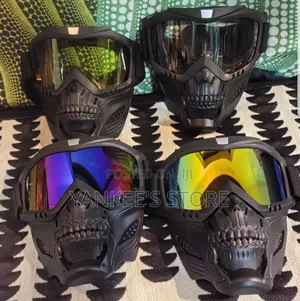 Generic Motorcycle Riding Goggles With a Detachable Face Mask