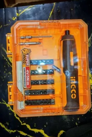 Brand New Ingco 4v Cordless Electric Screwdriver Set (43 PCS