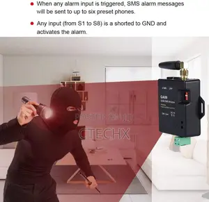 Mini GSM Alarm Systm 8ch Wireless Smart Security Alert Home Protection