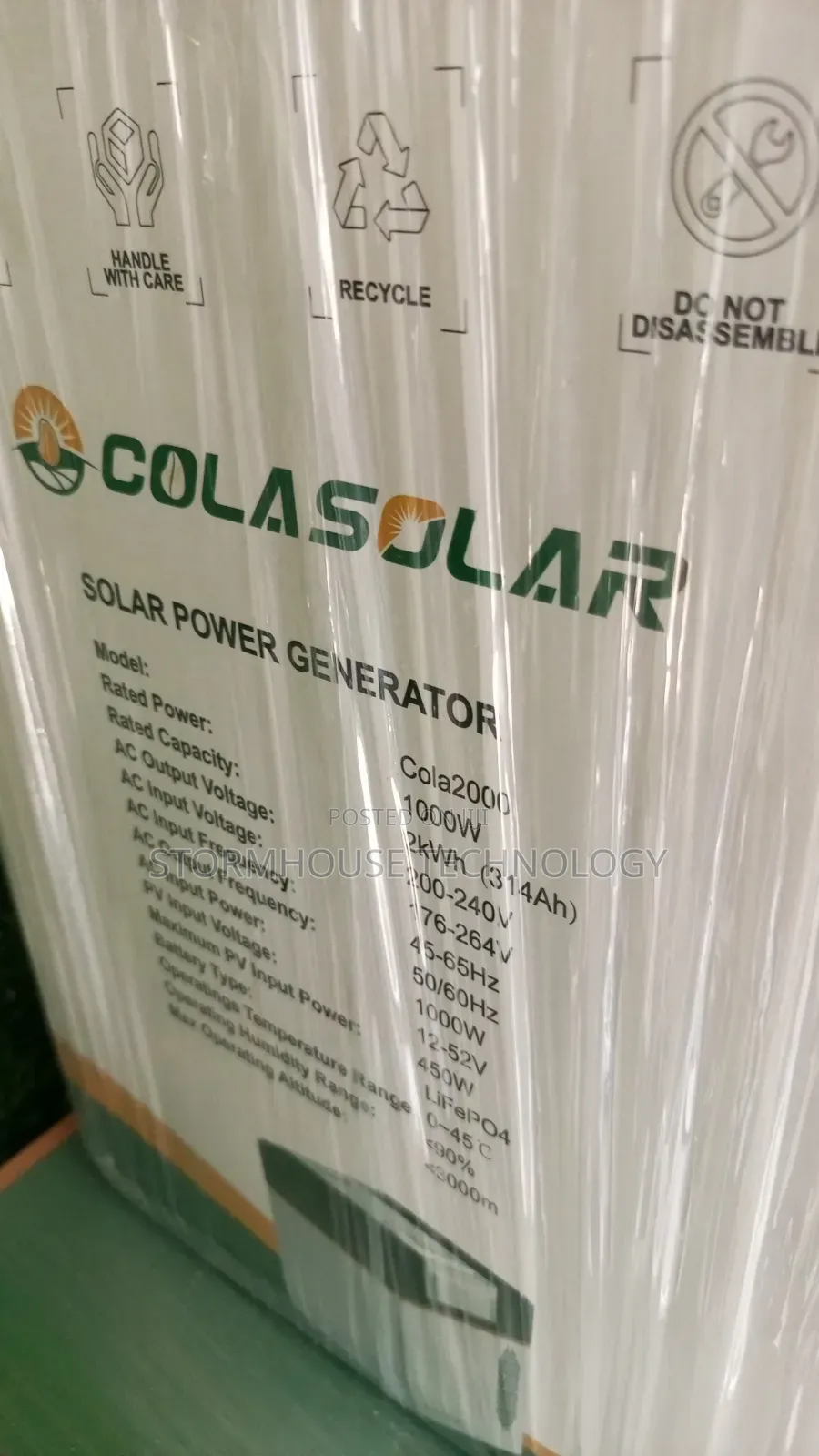 2kwh Cola Solar Generator