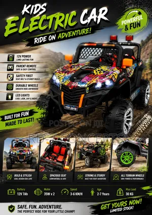 Comic Mural Off Road Kids Electric Car