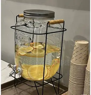 8l Glass Juice Dispenser With Stand