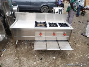 Commercial-Grade Stainless Steel 3-Burner Gas Range
